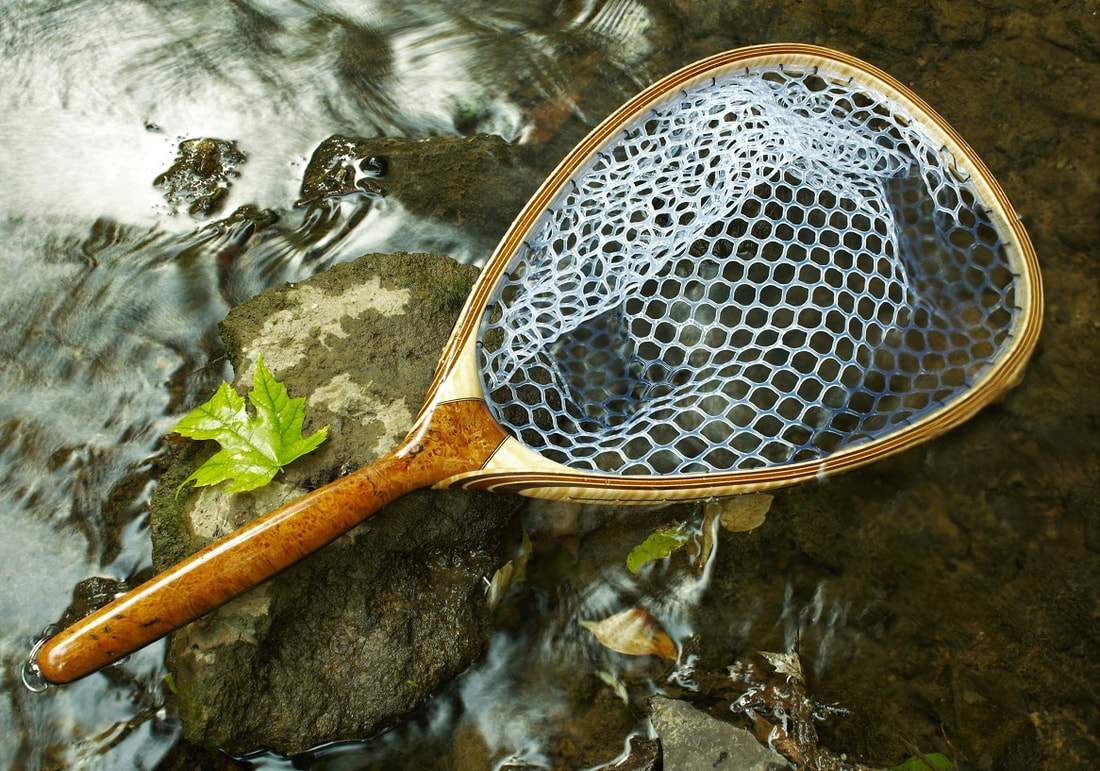 Maple Handle Fly Fishing Guide Net 